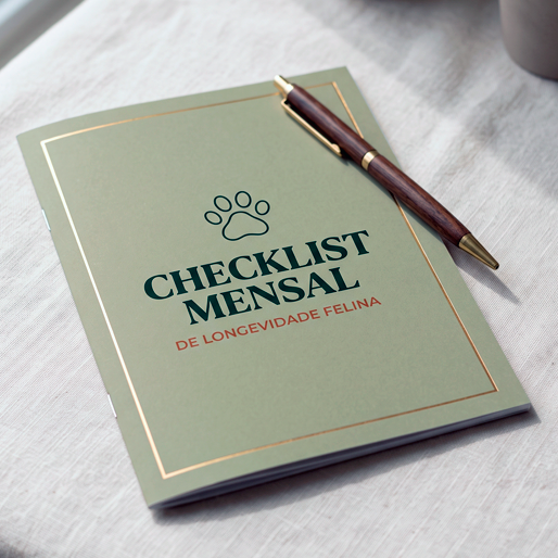 Capa do Checklist Mensal de Longevidade Felina